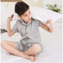 Pijamas Niños Verano Algodón Traje - Gris