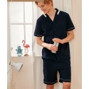 Pijamas Hombre Pijama Camisero Verano - Negro