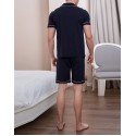 Pijamas Camisero Verano Traje Hombre - Negro