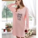 Pijamas Mujeres Camisón Con Manga Larga - Rosa