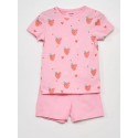 Pijama con camiseta + short - 2 piezas - ROSA