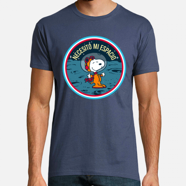 Camiseta Deportiva Snoopy Necesito Mi Espacio